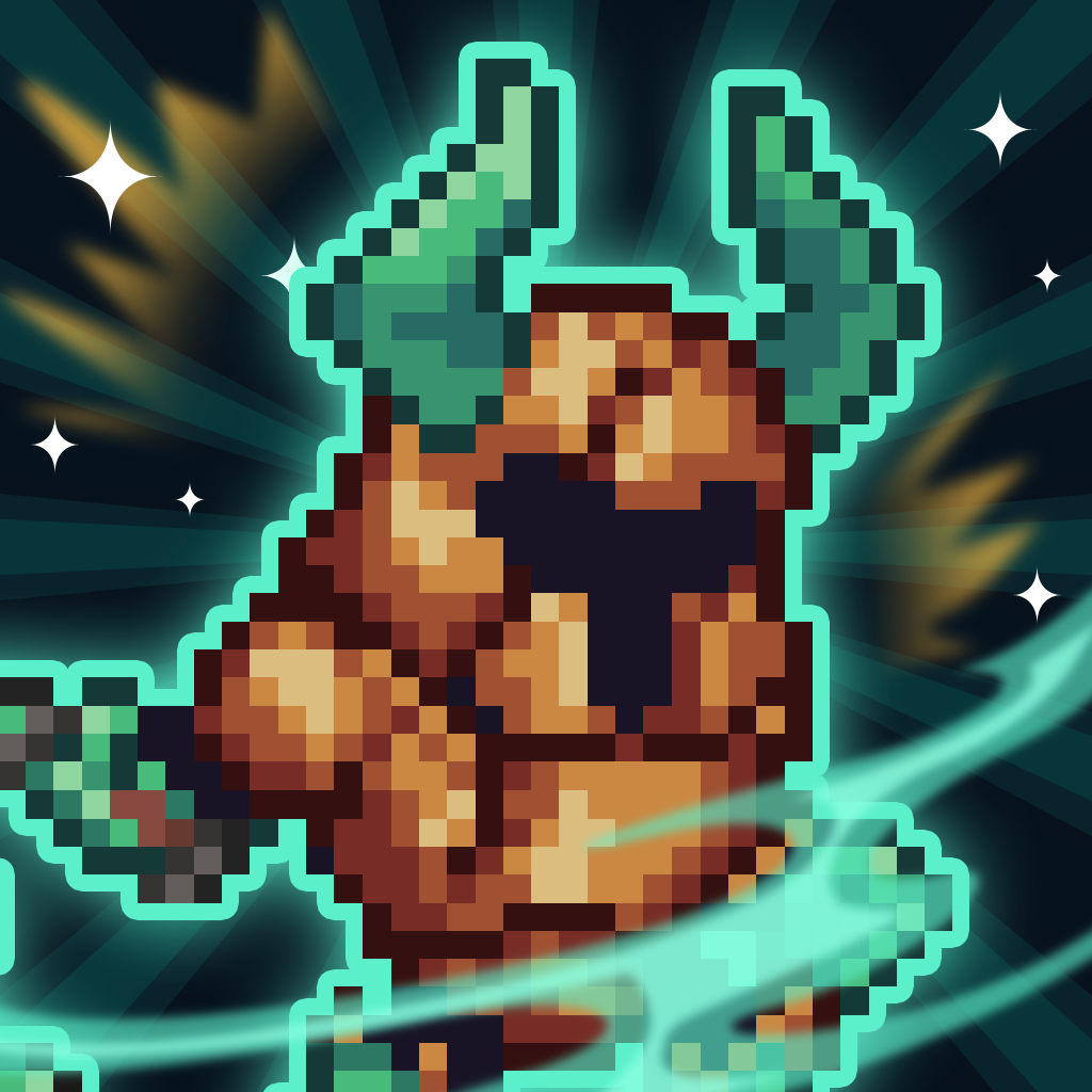 A Pixel Chronicles hero wielding a glowing blade